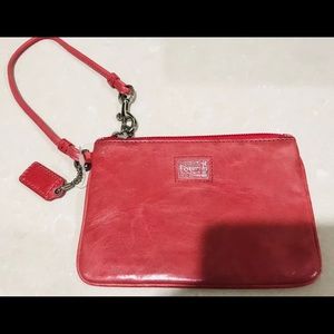 Coach wristlet red used